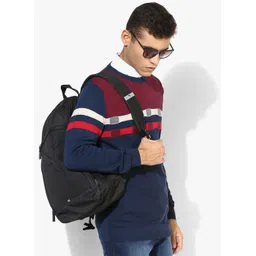 nature casuals Navy Blue Textured Round Neck Sweater-picture-27