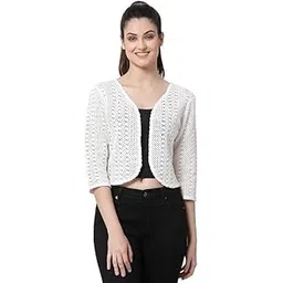 nature craft Cotton Shrug, Round Neck Shrug, 3/4 Sleeve Shrug, Shrug for Women, Shrug for Girls, Shrug, Women Shrug-picture-17