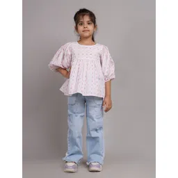 Nature Nook Kids Puff Sleeve Cotton Top-picture-27