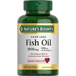 Nature's Bounty Omega-3 Fish Oil Odorless, 1000 mg, 120 Softgels-picture-23