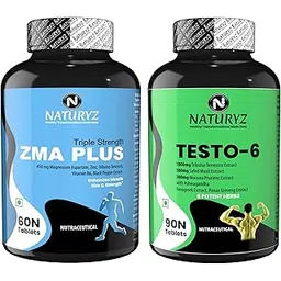 Naturyz Triple Strength Zma Plus Muscle Strength Nighttime Recovery Support With Magnesium Zinc & Testo-6 Plant-Based Supplement For Men 2100Mg Per Serving , Tablet-picture-10