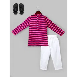 Naughty Ninos Boys Chevron Printed Regular Kurta with Trousers-picture-15
