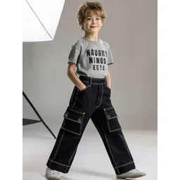 Naughty Ninos Boys Cotton Comfort Mid-Rise Regular Fit Cargos Trousers-picture-25