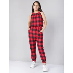 Naughty Ninos Girls Checked Basic Jumpsuit-picture-52