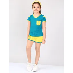 Naughty Ninos Girls Embroidered Round Neck T-shirt & Short-picture-25