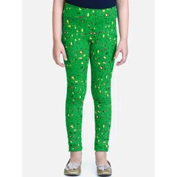 Naughty Ninos Girls Pack Of 2 Printed Cotton Ankle-Length Leggings-picture-37