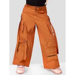 Naughty Ninos Girls Relaxed Straight Leg Easy Wash Cargos Trousers-picture-39