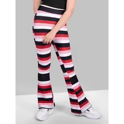 Naughty Ninos Girls Skinny Fit Striped Jeggings-picture-34