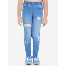 Naughty Ninos Girls Skinny Fit Washed Jeggings-picture-19