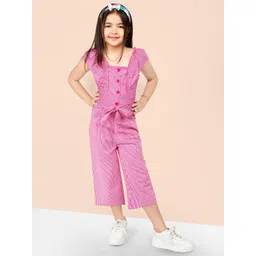 Naughty Ninos  Girls Striped Pure Cotton Capri Jumpsuit-picture-25