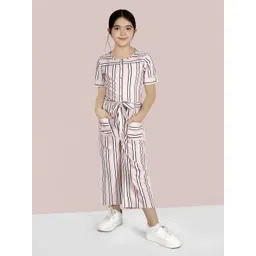 Naughty Ninos Girls Striped Waist Tie-Ups Basic Jumpsuit-picture-23