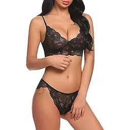 naughty wish Sexy & Hot Black Honeymoon Lingerie for Women-picture-16