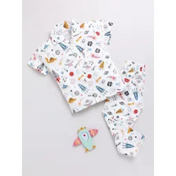 NAUTI KIDZ Boys Cartoon Characters Printed Pure Cotton Night suit-picture-37