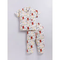 NAUTI KIDZ Boys Cartoon Characters Printed Pure Cotton Night suit-picture-44