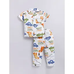 NAUTI KIDZ Boys Cartoon Characters Printed Short Sleeves Cotton Night suit-picture-14