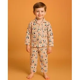 nauti kidz Boys Printed Lounge Pants & T-shirt Set-picture-10