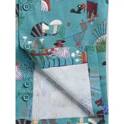 NAUTI KIDZ Boys Printed Printed Shirt Collar Short Sleeves Pure Cotton Night suit image 2