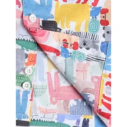 NAUTI KIDZ Boys Pure Cotton Animal Printed Night suit image 3