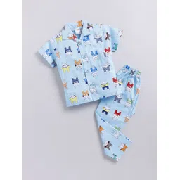 NAUTI KIDZ Boys Pure Cotton Cartoon Characters Printed Night suit-picture-28