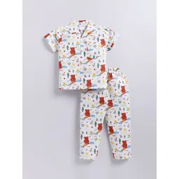 NAUTI KIDZ Boys Pure Cotton Cartoon Characters Printed Night suit-picture-14