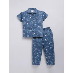 NAUTI KIDZ Boys Pure Cotton Graphic Printed Night suit-picture-36