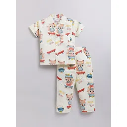 NAUTI KIDZ Boys Pure Cotton Printed Night suit-picture-12
