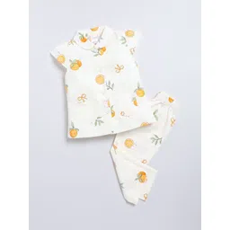 NAUTI KIDZ Girl Printed Slip-On Lapel Coller Pure Cotton Night suit-picture-15