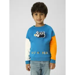 Nauti Nati Boys Blue Printed Regular Fit Sweatshirt-picture-31