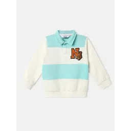 Nauti Nati Boys Blue Striped Regular Fit Sweatshirt-picture-41