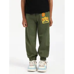 Nauti Nati Boys Green Printed Regular Fit Pants-picture-13