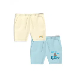 Nauti Nati Boys Multicolor Cotton Printed Regular Fit Shorts - Pack of 2-picture-43