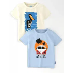 Nauti Nati Boys Multicolor Cotton Printed Regular Fit T-Shirt - Pack of 2-picture-17