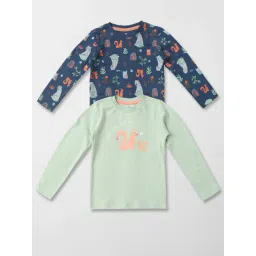 Nauti Nati Boys Navy Blue Cotton Graphic Regular Fit T-Shirt - Pack of 2-picture-46