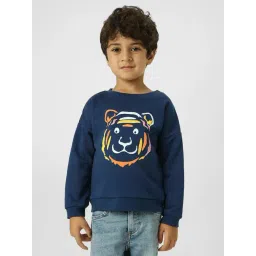 Nauti Nati Boys Navy Blue Printed Regular Fit Sweatshirt-picture-22