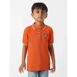 Nauti Nati Boys Orange Cotton Graphic Regular Fit T-Shirt-picture-23