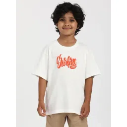 Nauti Nati Boys White Cotton Printed Regular Fit T-Shirt-picture-31
