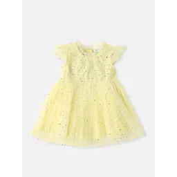 Nauti Nati Embellished Flutter Sleeve Net A-Line Dress-picture-29