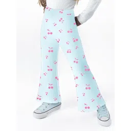 Nauti Nati Girls Blue Cotton Printed Regular Fit Leggings-picture-38