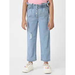 Nauti Nati Girls Blue Cotton Regular Fit Jeans-picture-40