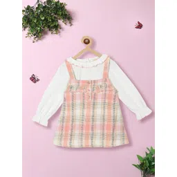 Nauti Nati Girls Checked Ruffles Shoulder Straps Cotton Pinafore Dress-picture-38