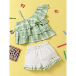 Nauti Nati Girls Checked Top with Shorts-picture-45