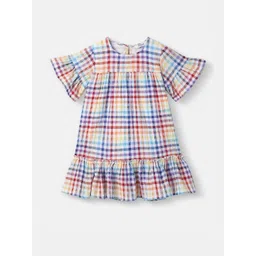 Nauti Nati Girls Cotton Gingham Flared Sleeves-picture-33