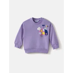 Nauti Nati Girls Lavender Graphic Regular Fit Sweatshirt-picture-26