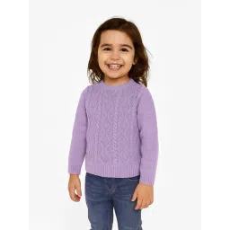 Nauti Nati Girls Lavender Regular Fit Sweater-picture-25