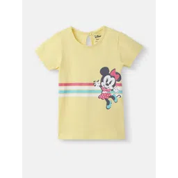 Nauti Nati Girls Minnie Mouse Graphic Cotton Top Half Sleeves-picture-30