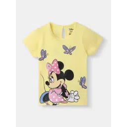 Nauti Nati Girls Yellow Cotton Graphic Print Top-picture-37