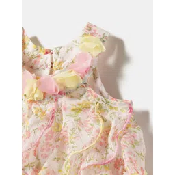 Nauti Nati Infant Girls Floral Print Ruffled Chiffon A-Line Dress image 4