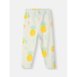 Nauti Nati Infant Girls Pineapple Printed Mid-Rise Ankle-Length Leggings-picture-30