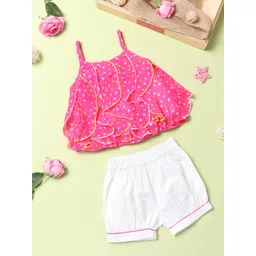 Nauti Nati Infant Girls Printed Ruffled Top with Shorts-picture-29