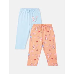nauti nati Nautinati Infants Girls Pack of 2 Cotton Printed Track Pants-picture-38